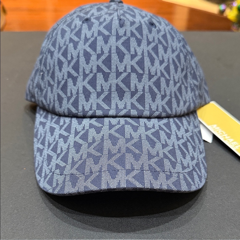 Michael Kors Navy Women Monogram Hat